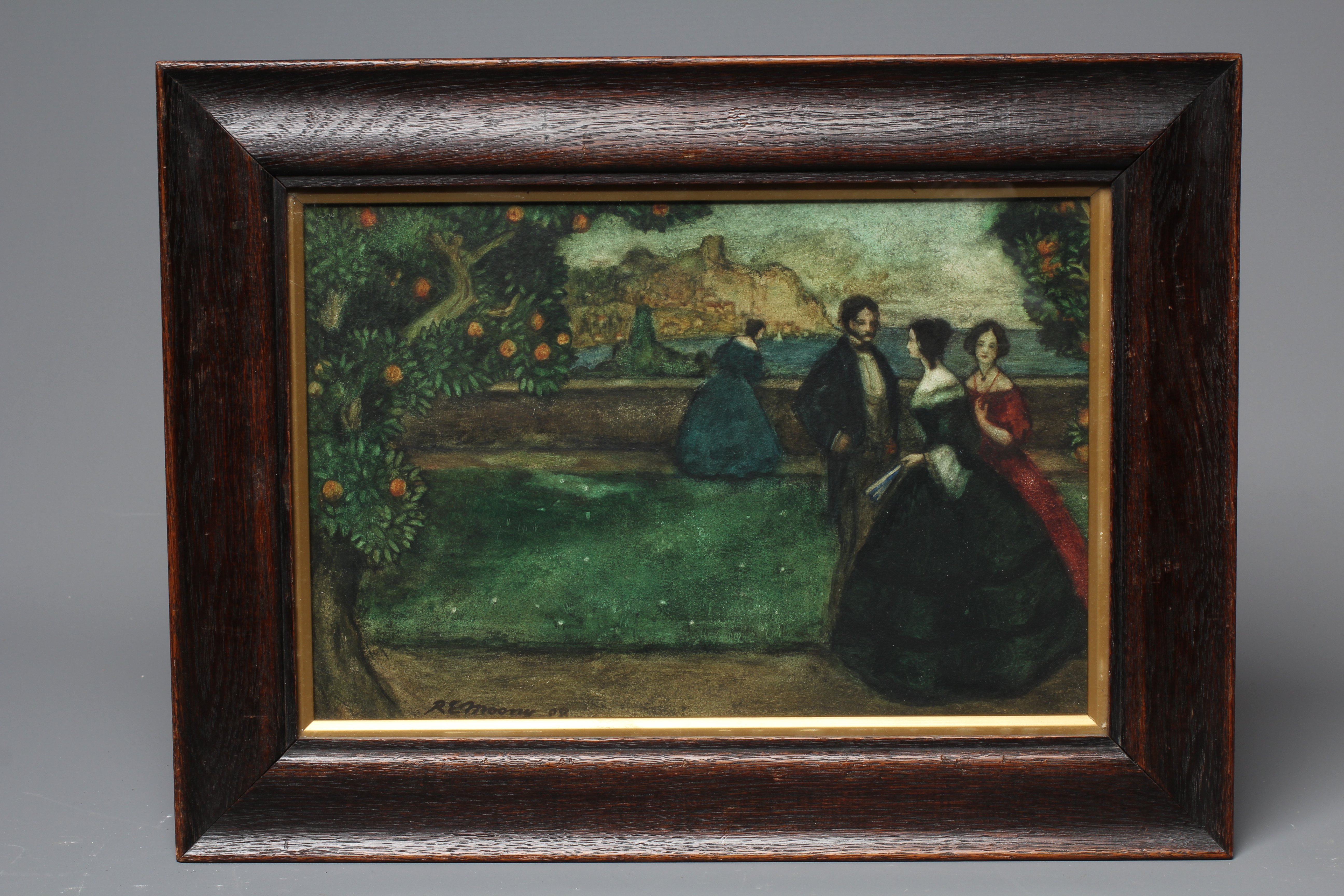 ROBERT JAMES ENRAGHT MOONY (1879-1946) In the Garden after Dinner, signed and dated '08 lower left, Image