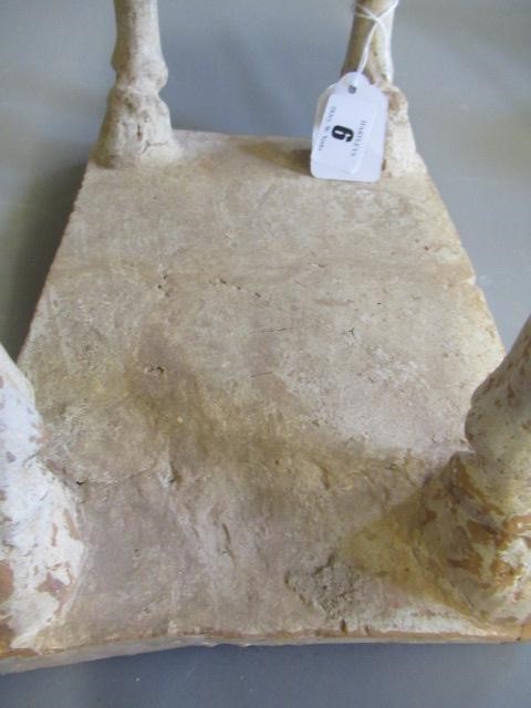 A CHINESE TANG DYNASTY TERRACOTTA HORSE with deep carved mane groove and hole for tail Image