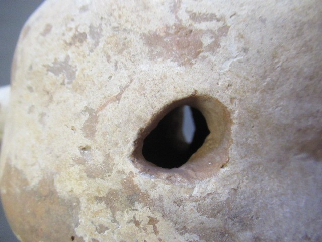 A CHINESE TANG DYNASTY TERRACOTTA HORSE with deep carved mane groove and hole for tail Image