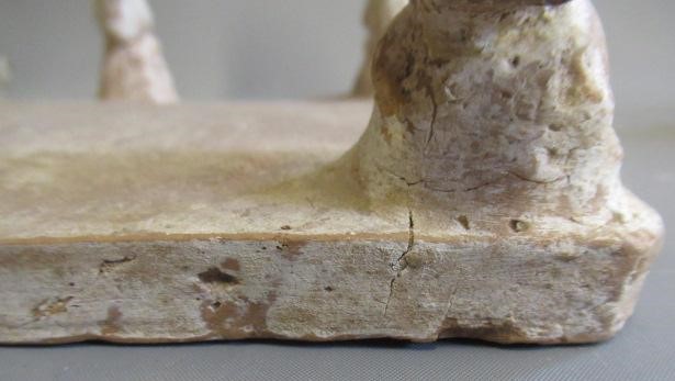 A CHINESE TANG DYNASTY TERRACOTTA HORSE with deep carved mane groove and hole for tail Image