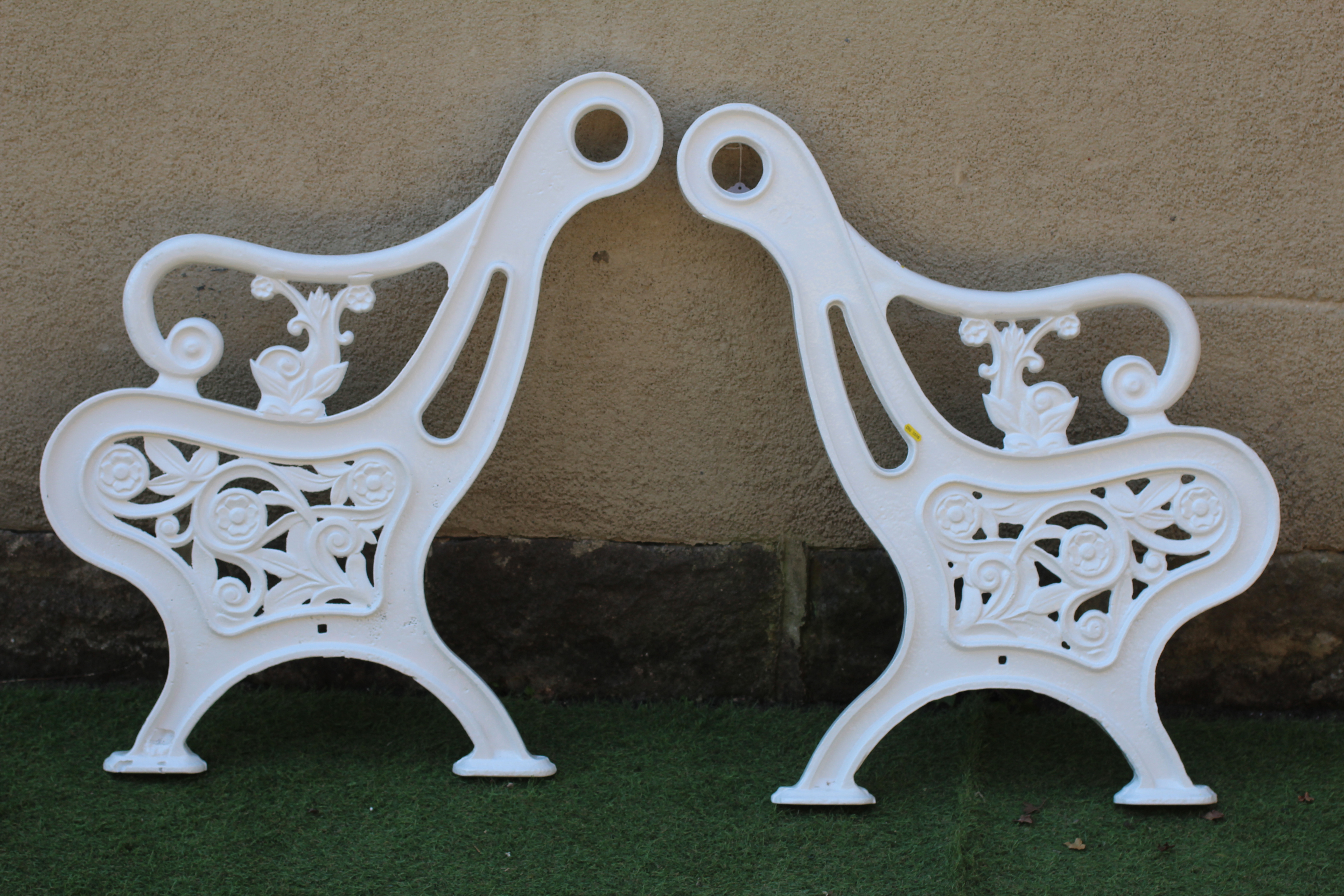 A PAIR OF VICTORIAN CAST IRON BENCH ENDS Image