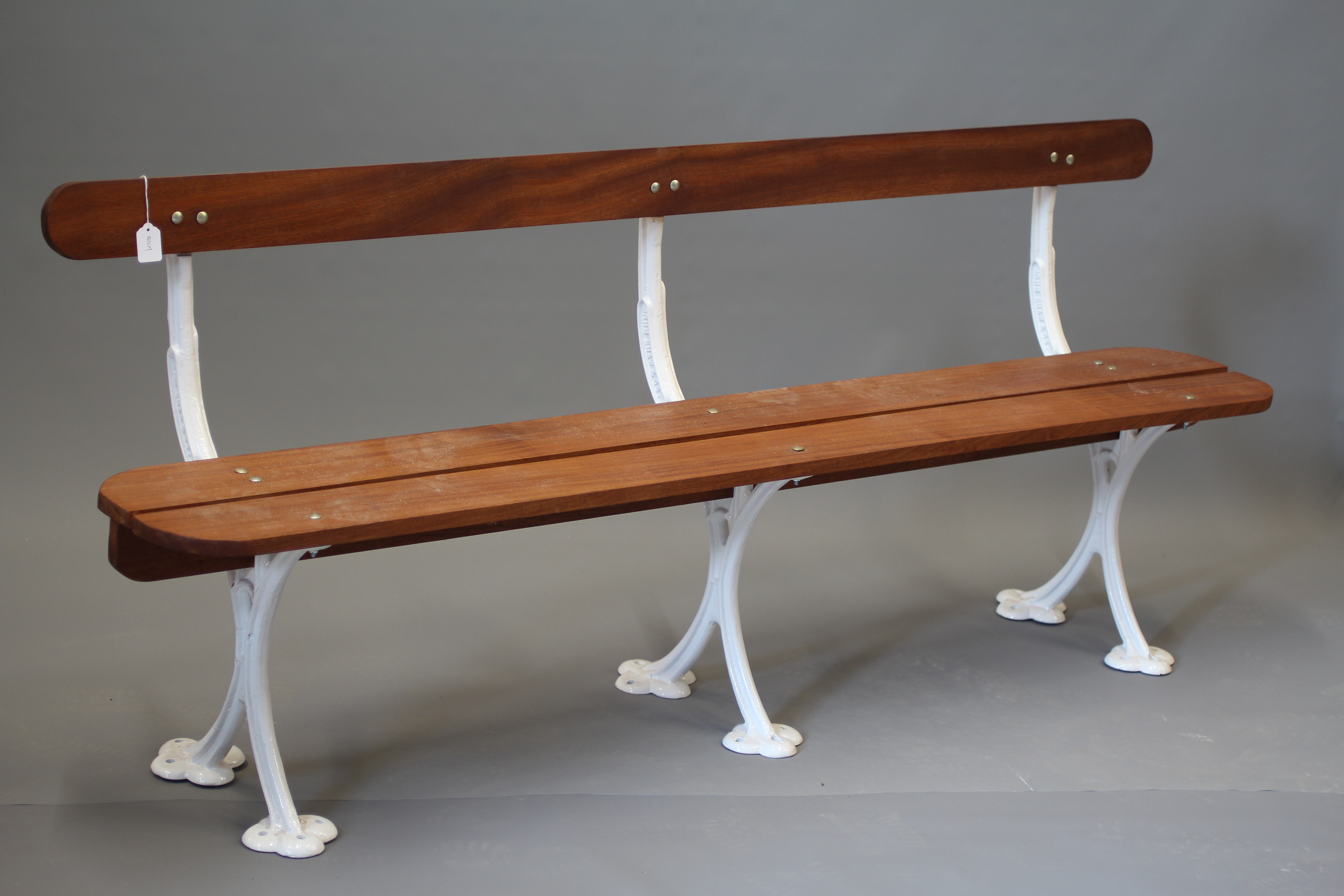 A VICTORIAN CAST IRON PARK BENCH Image