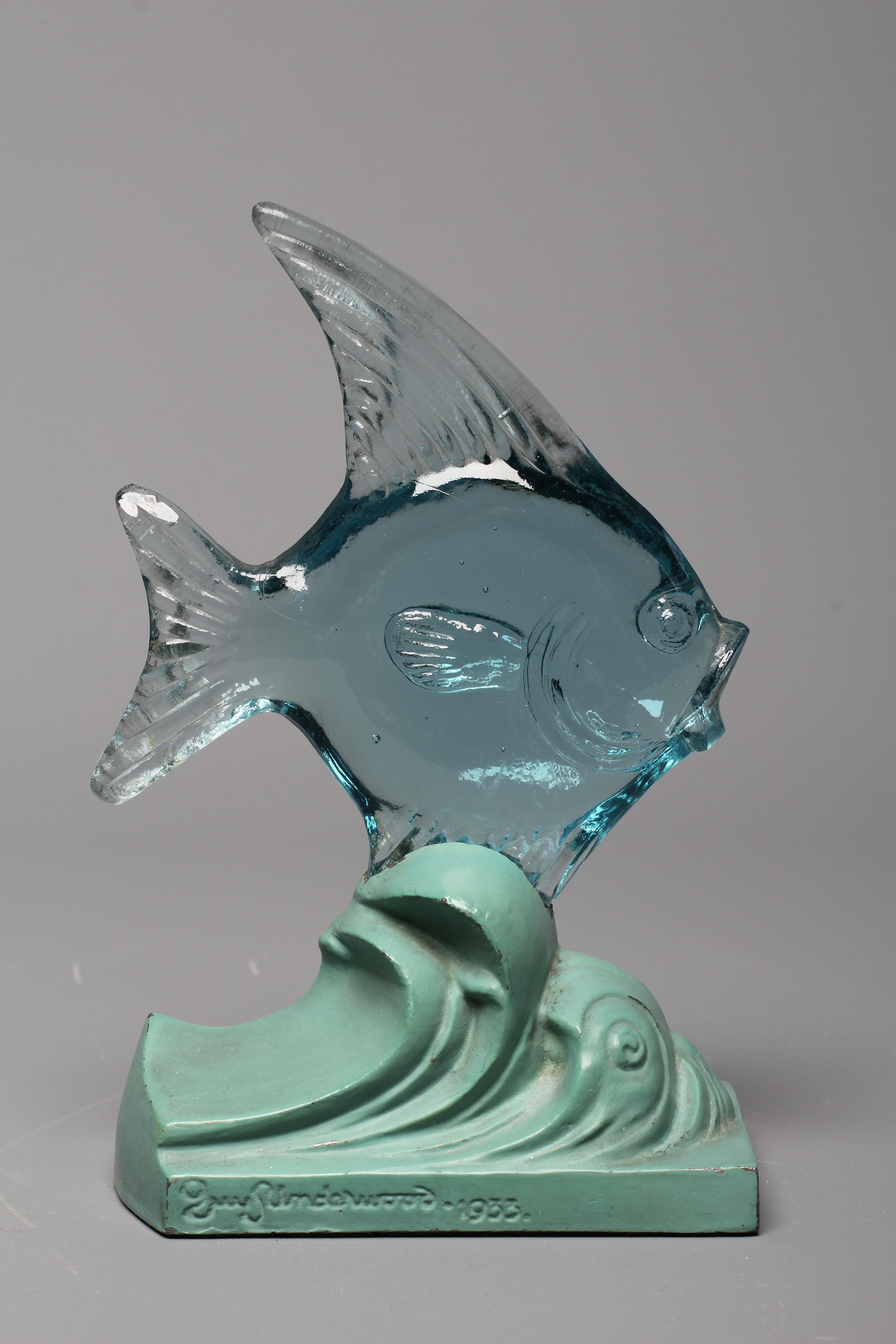 AN ART DECO PAPERWEIGHT, 1933, designed by Guy Underwood for the Bermondsey Glass Co. as an angel Image