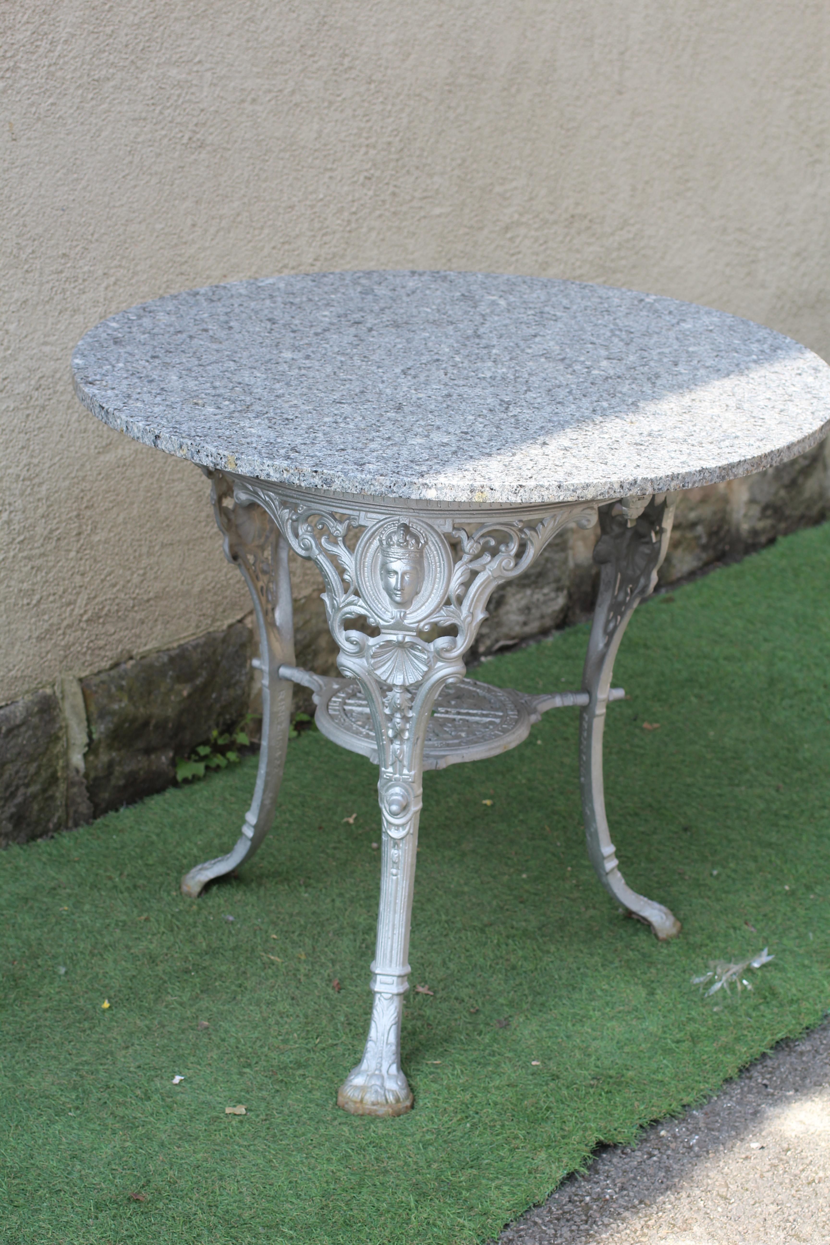 A VICTORIAN CAST IRON PUB TABLE Image