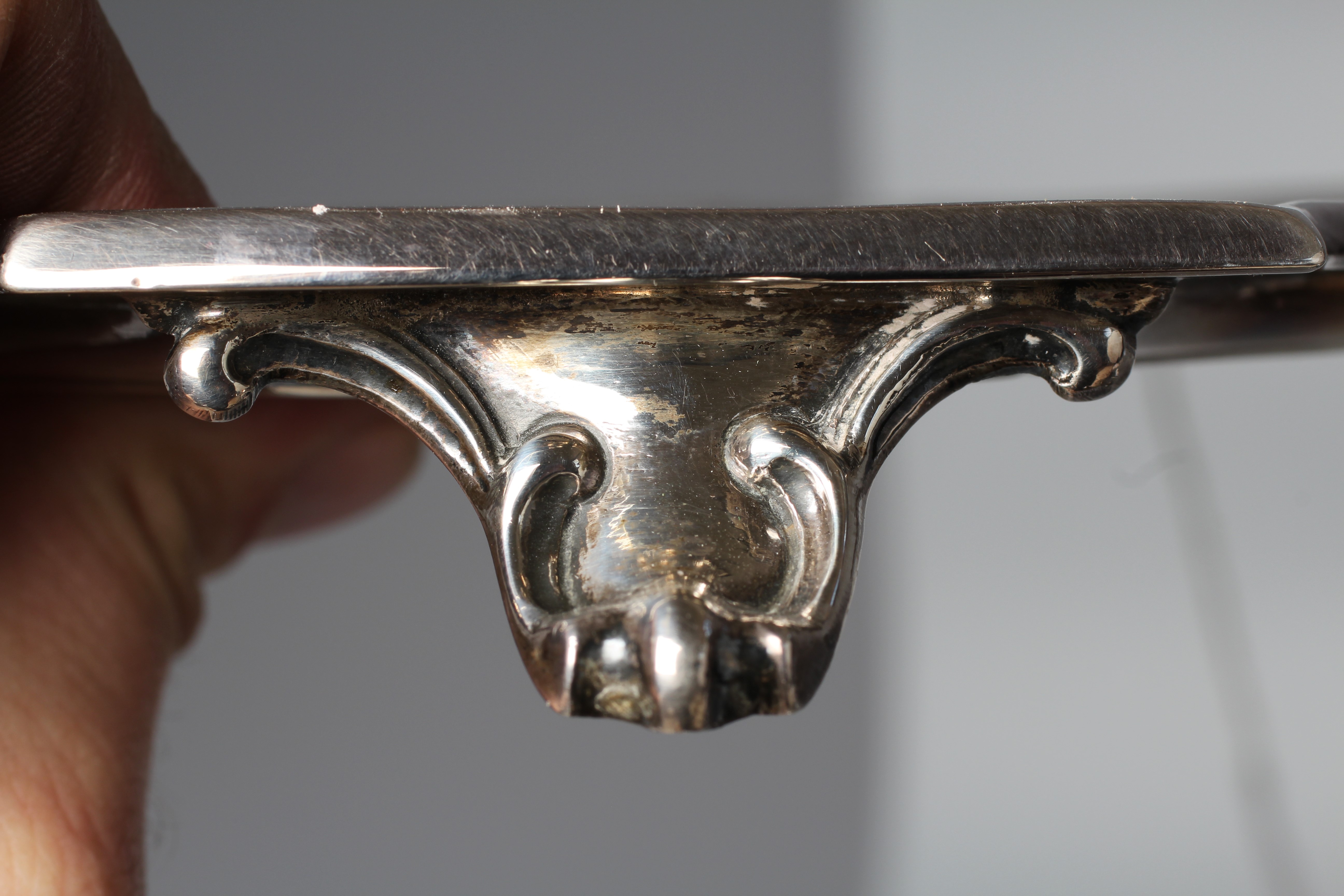 A GEORGE V SALVER by Walker & Hall, Sheffield 1930, of shaped square form with piecrust border, Image