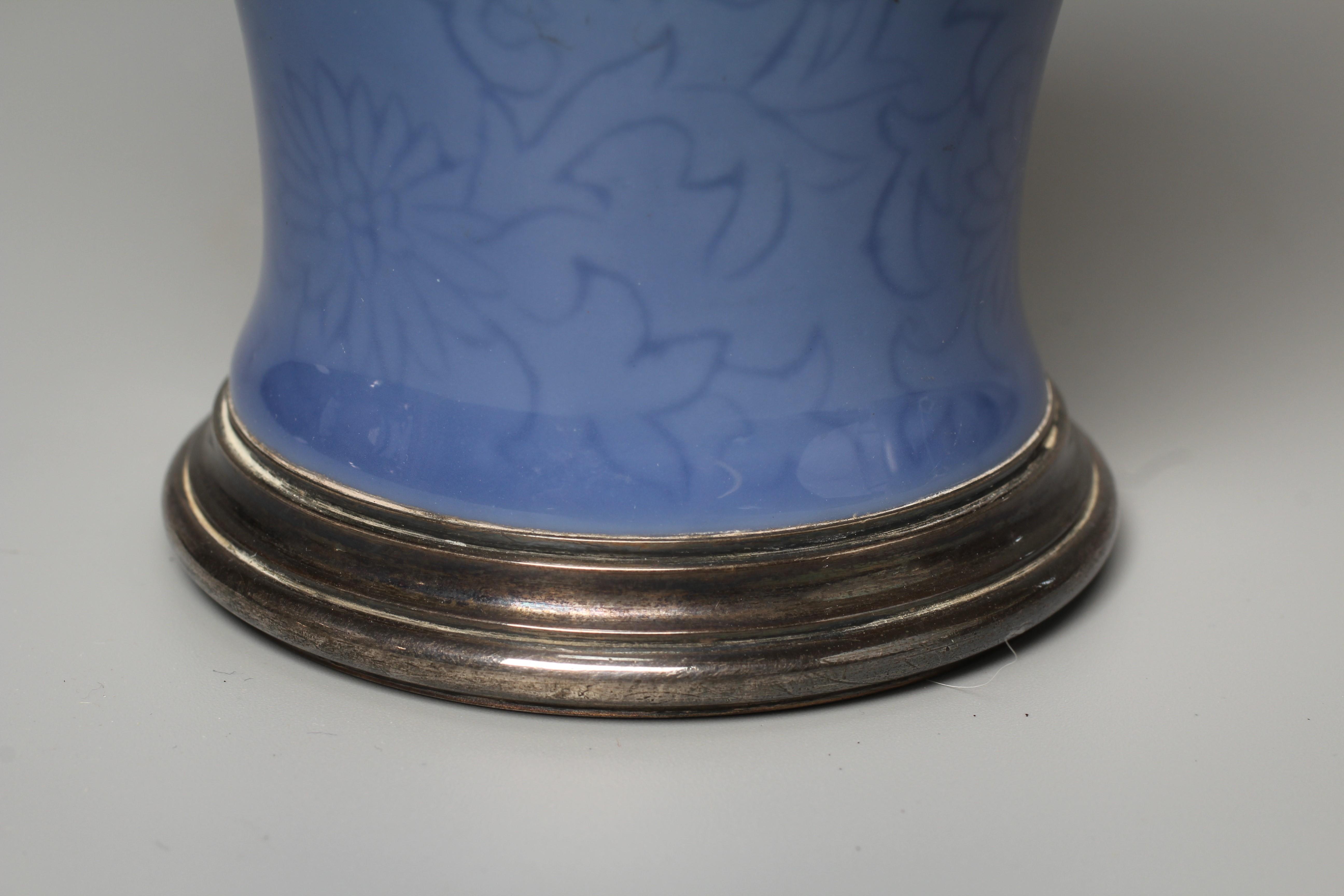 A FRENCH KELLER SILVER MOUNTED SAMSON OF PARIS VASE of inverted baluster form Image
