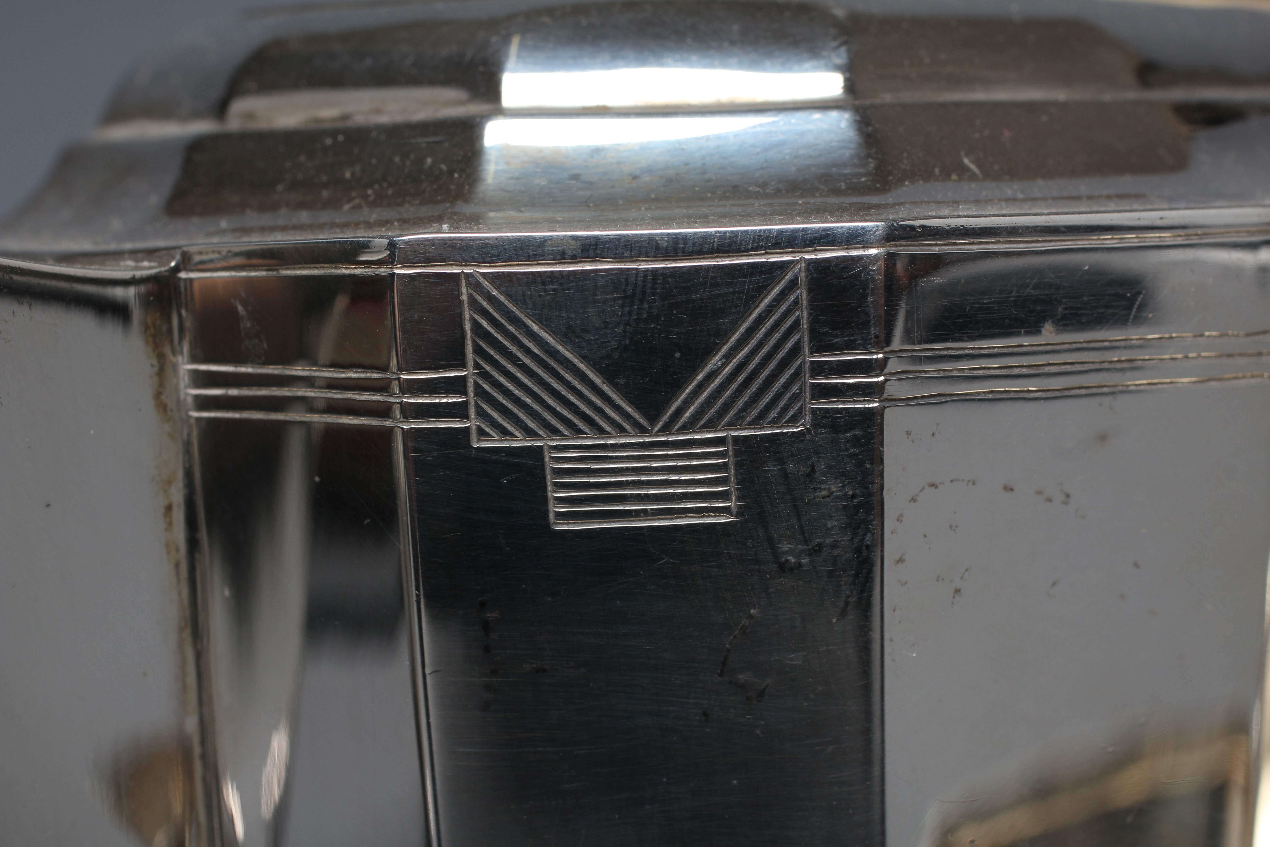 A GEORGE VI FOUR PIECE TEA SERVICE by Viners Image