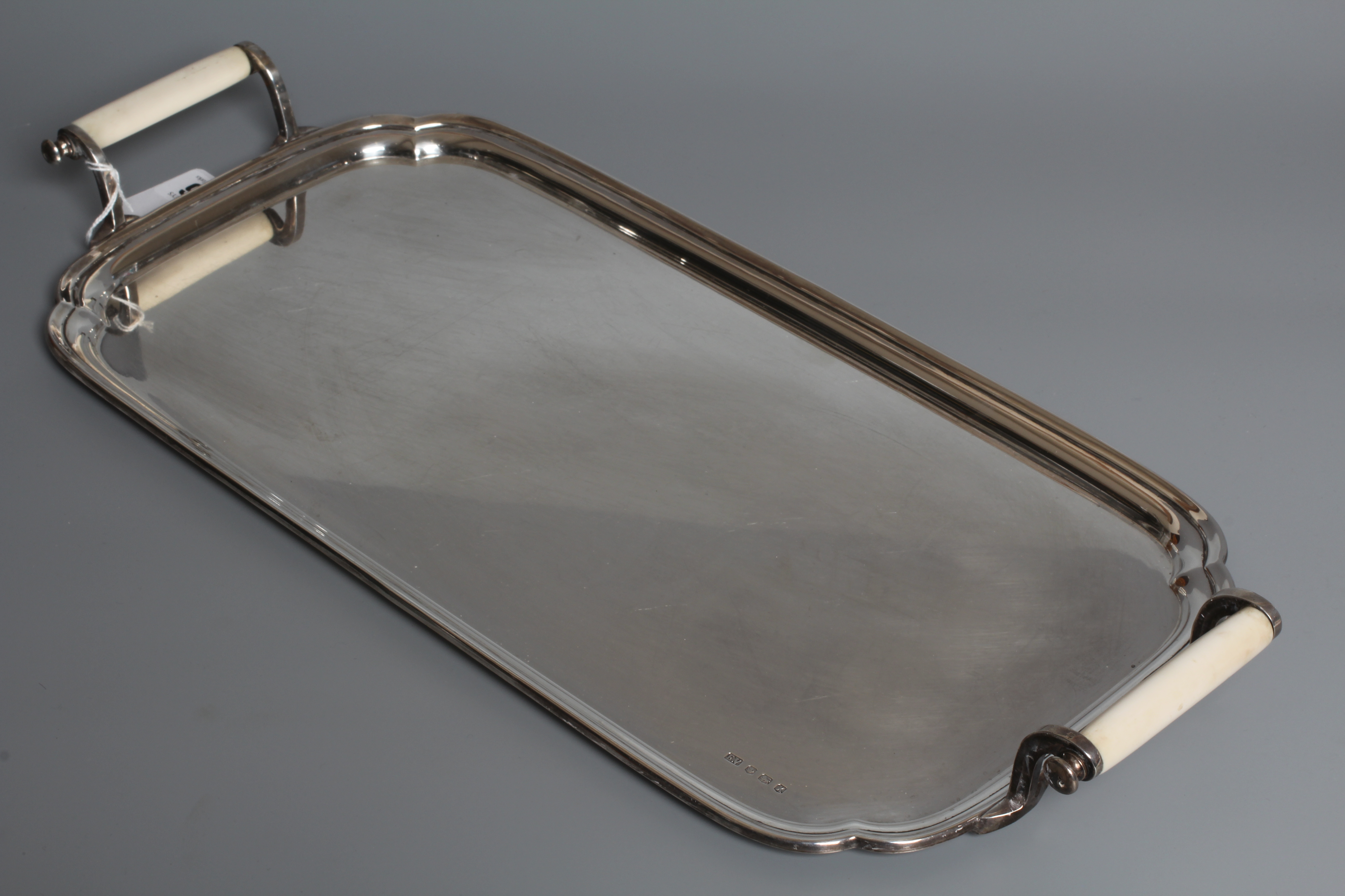 A GEORGE VI TRAY by Viners Image