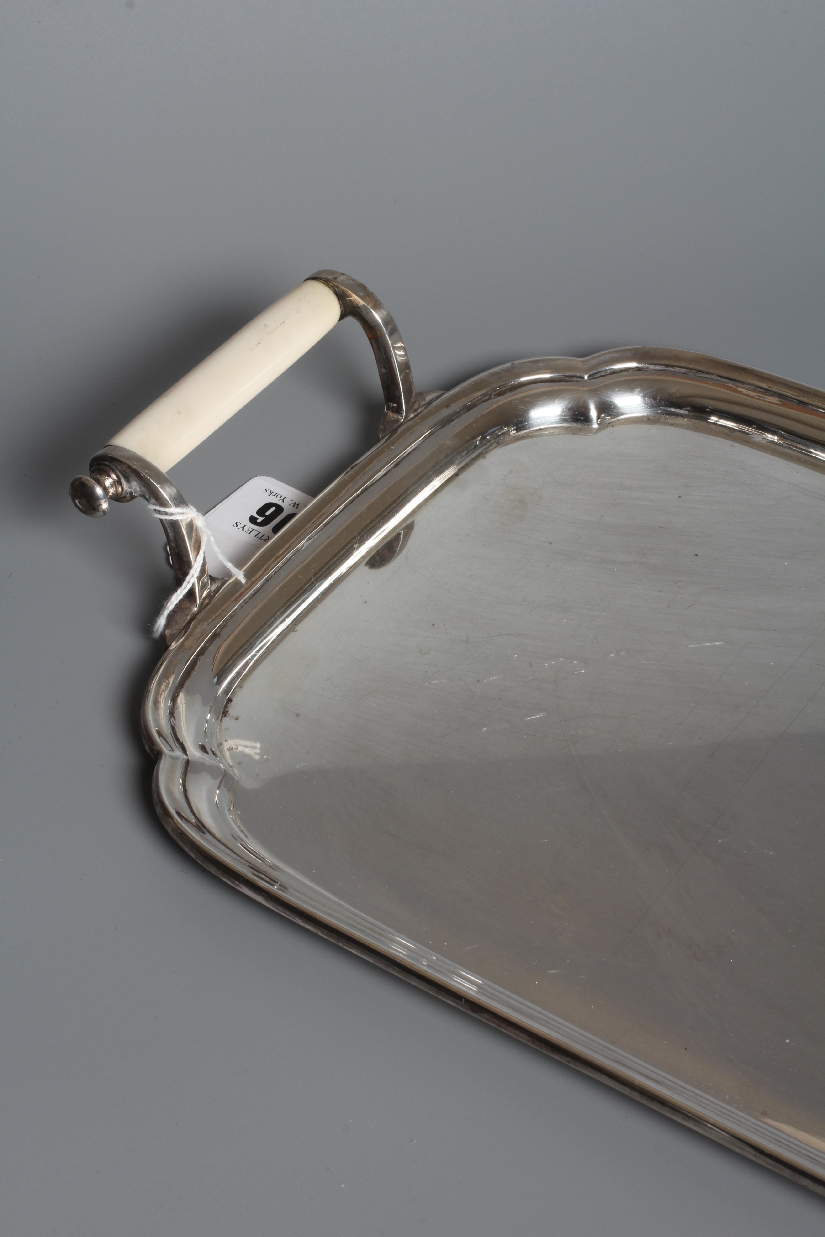 A GEORGE VI TRAY by Viners Image