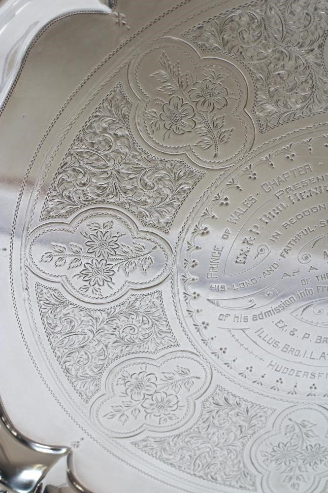 A LATE VICTORIAN SILVER SALVER Image