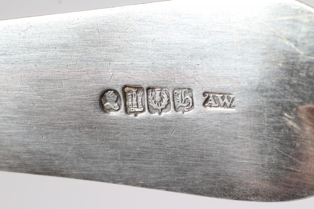 AN EARLY VICTORIAN SCOTTISH SILVER FIDDLE PATTERN LADLE Image