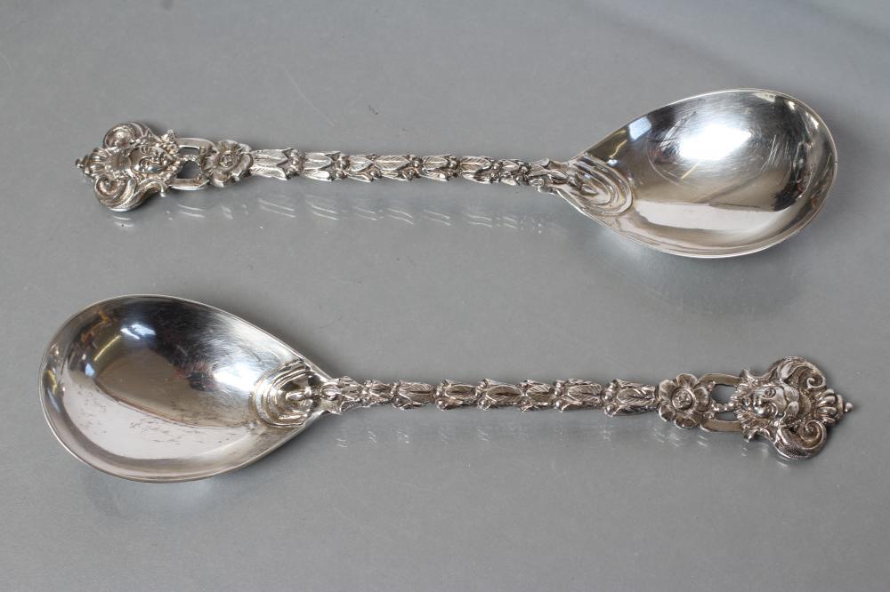 A PAIR OF LATE VICTORIAN SILVER PRESENTATION SPOONS Image