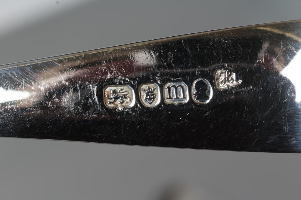 A PAIR OF GEORGE III SILVER OLD ENGLISH PATTERN TABLESPOONS Image