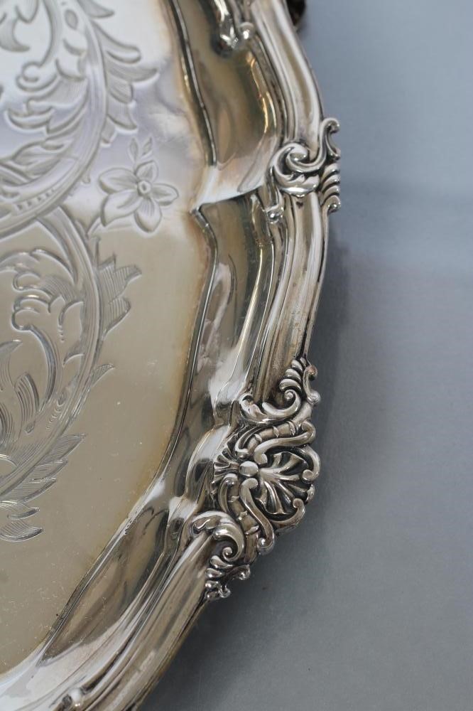 A GEORGE III SILVER SALVER Image
