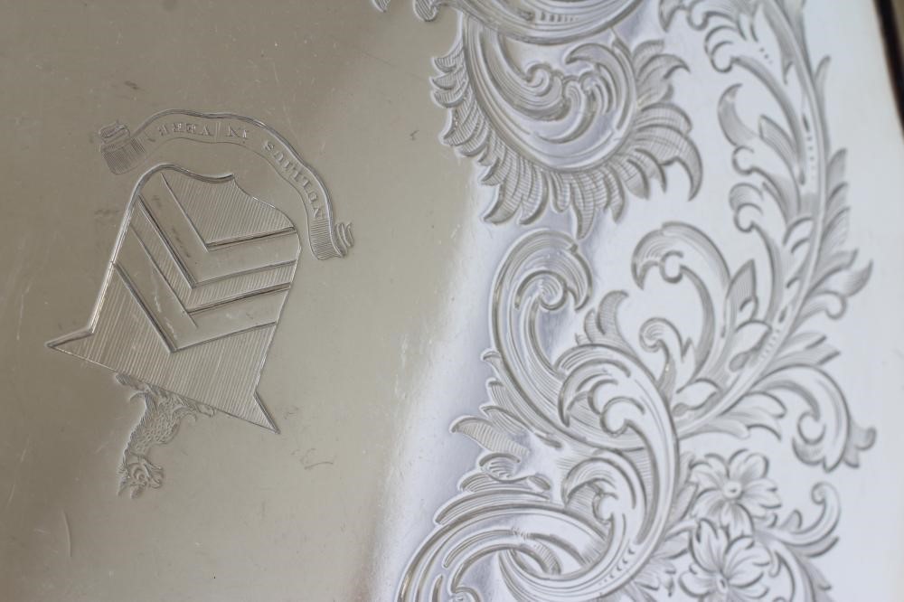 A GEORGE III SILVER SALVER Image