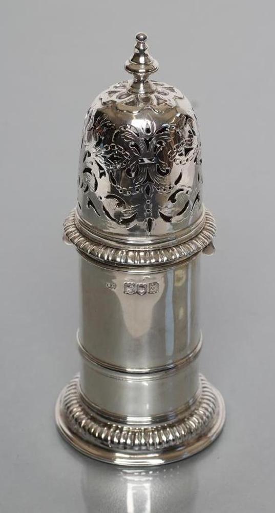A LATE VICTORIAN SILVER "LIGHTHOUSE" SUGAR CASTOR Image