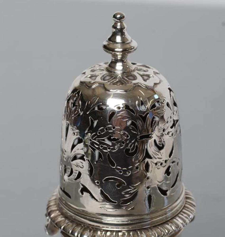 A LATE VICTORIAN SILVER "LIGHTHOUSE" SUGAR CASTOR Image