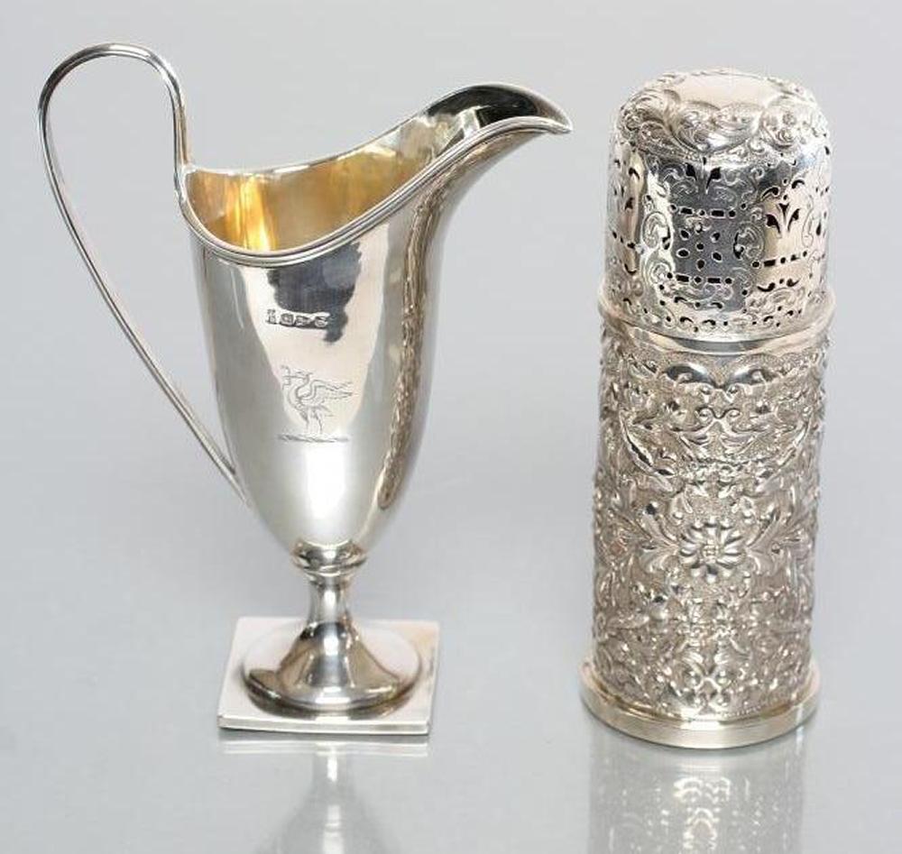 A LATE VICTORIAN SILVER "LIGHTHOUSE" SUGAR CASTOR Image