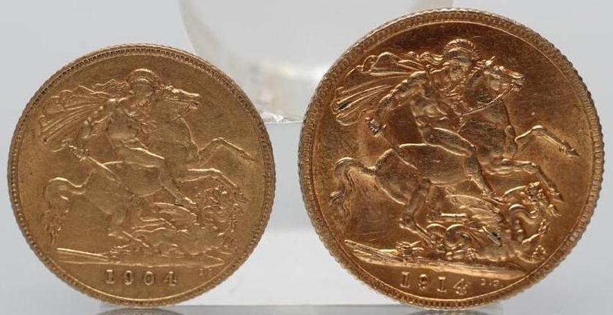 AN EDWARD VII GOLD HALF SOVEREIGN Image