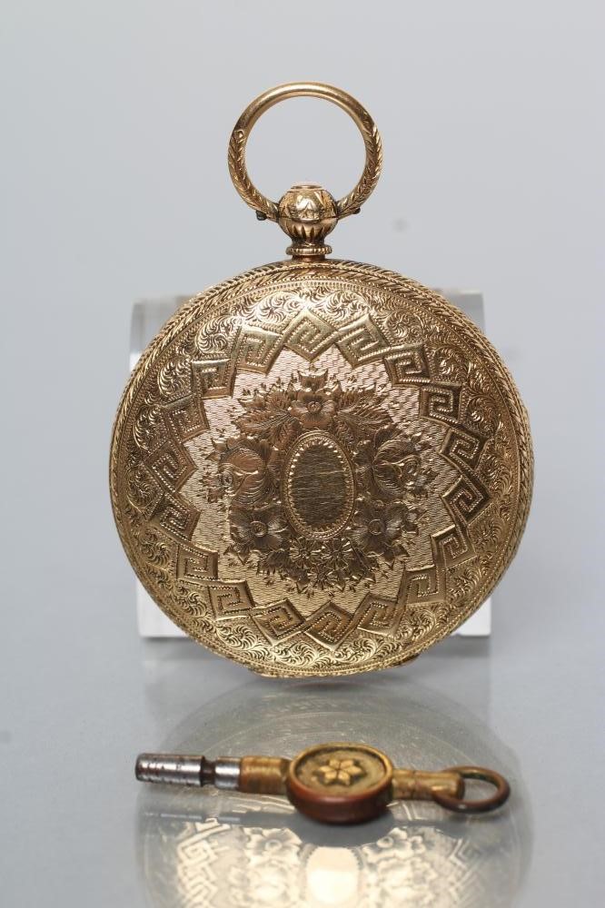 A VICTORIAN 18CT GOLD KEY WIND POCKET WATCH Image