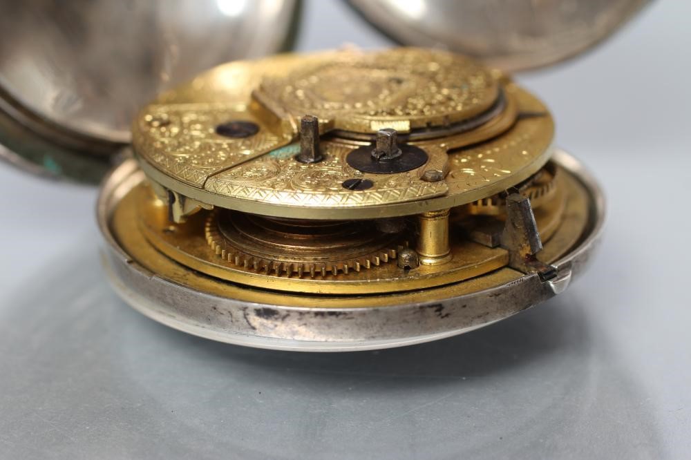 A LATE GEORGE III SILVER POCKET WATCH Image