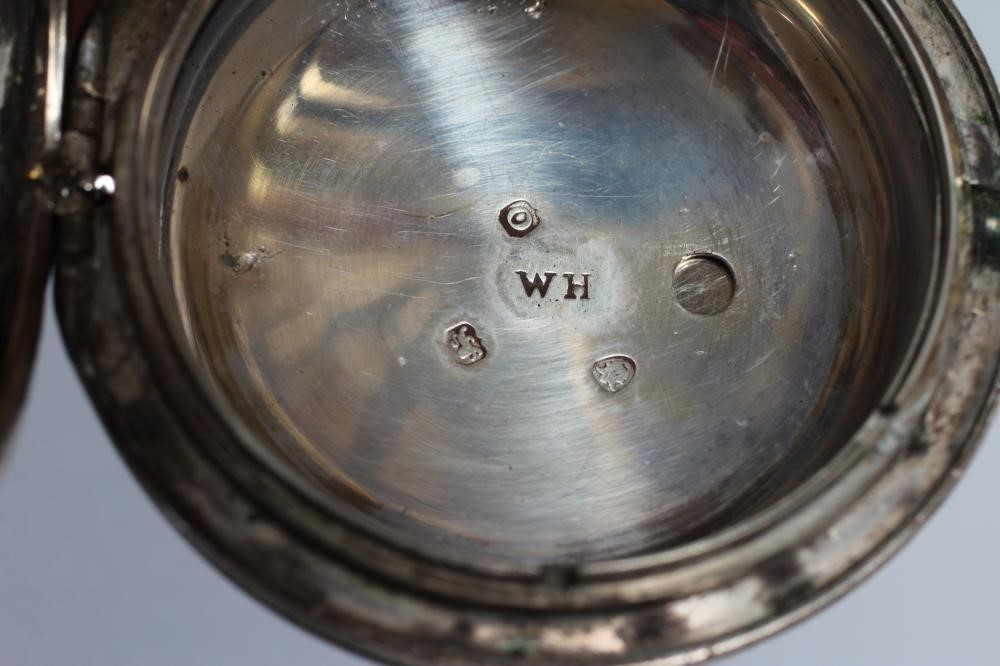 A GEORGE III SILVER HUNTER POCKET WATCH Image