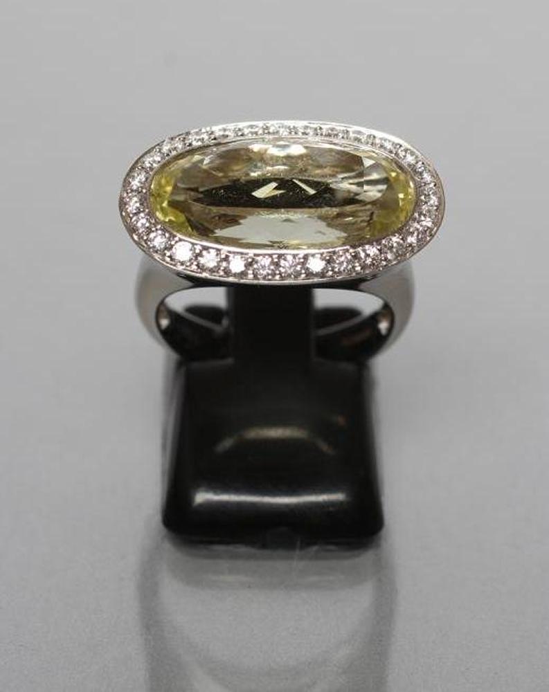 A MODERN MORGANITE DRESS RING by David M Robinson Image