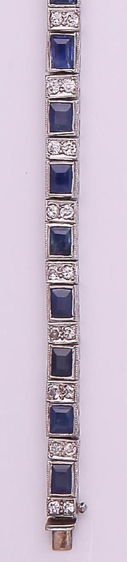 A SAPPHIRE AND DIAMOND LINE BRACELET Image
