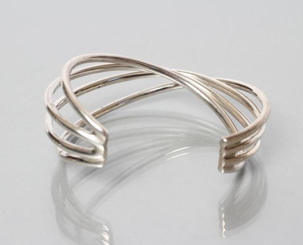 A GEORG JENSEN SILVER "ALLIANCE" BANGLE Image