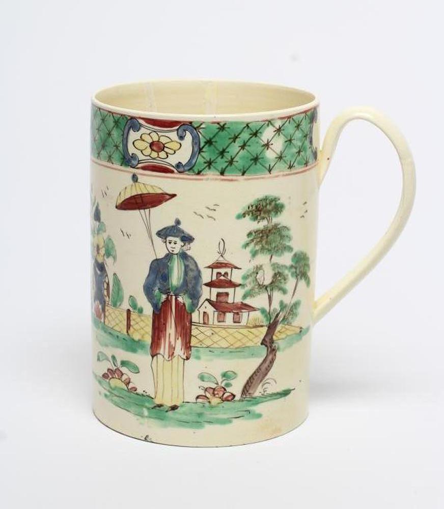 AN ENGLISH CREAMWARE DOCUMENTARY MUG Image