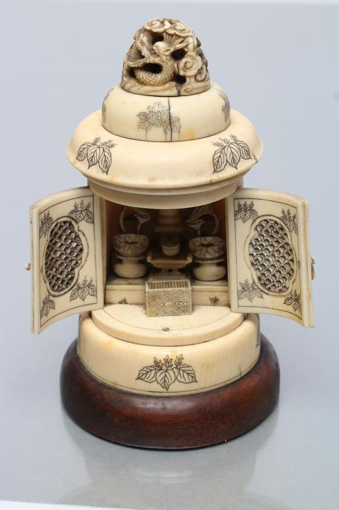 A JAPANESE IVORY SHRINE Image