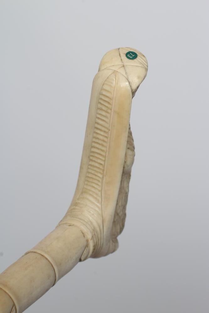 AN ANGLO-INDIAN SECTIONAL IVORY WALKING STICK Image