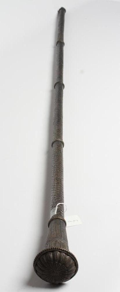AN INDIAN CEREMONIAL WAR MACE/STAFF Image