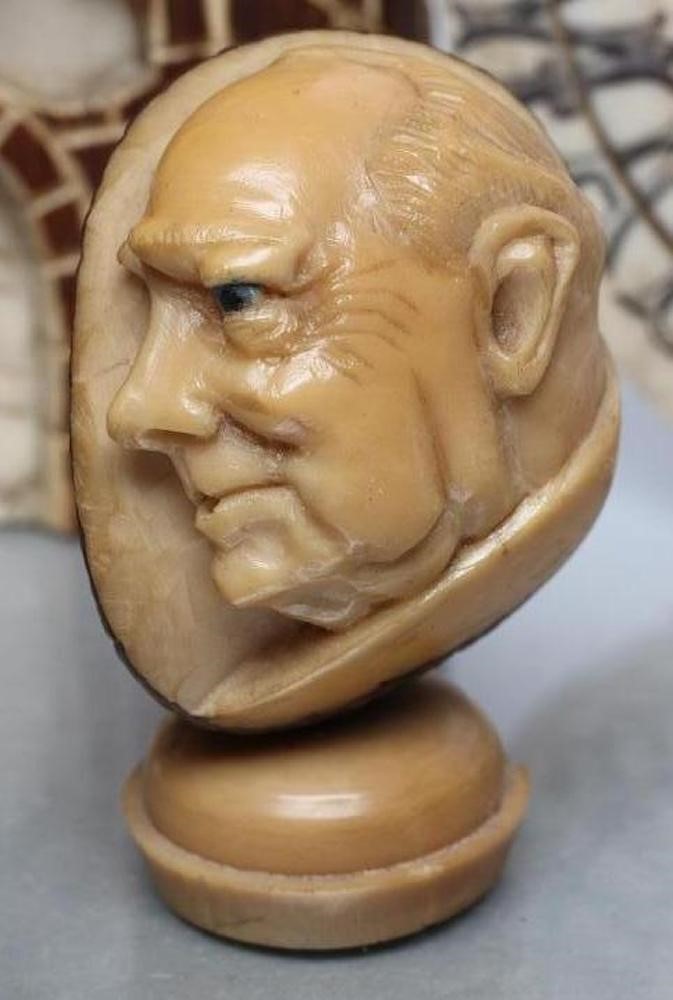 A EUROPEAN IVORY POCKET WATCH HOLDER Image