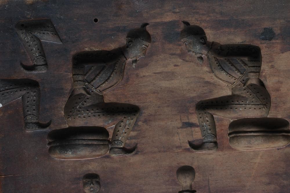 TWO SOFTWOOD PASTRY MOULDS Image