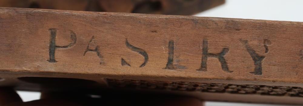 TWO SOFTWOOD PASTRY MOULDS Image