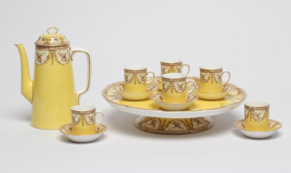 A ROYAL WORCESTER CHINA COFFEE SET Image