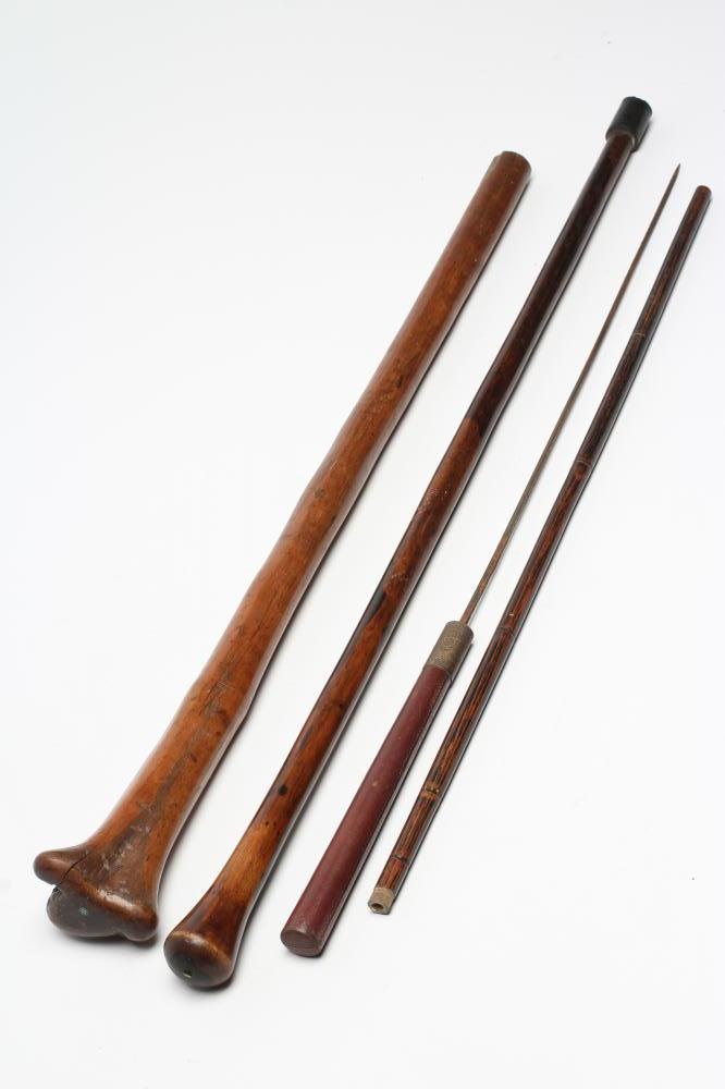 AN IRISH SHILLELAGH with knotted top and tapering cylindrical shaft Image