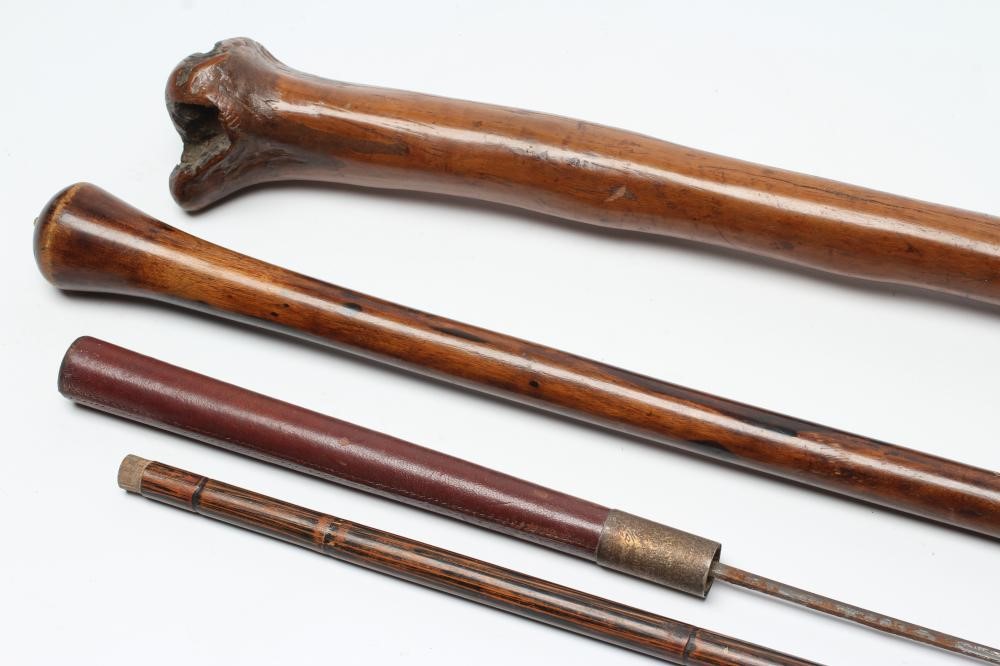 AN IRISH SHILLELAGH with knotted top and tapering cylindrical shaft Image