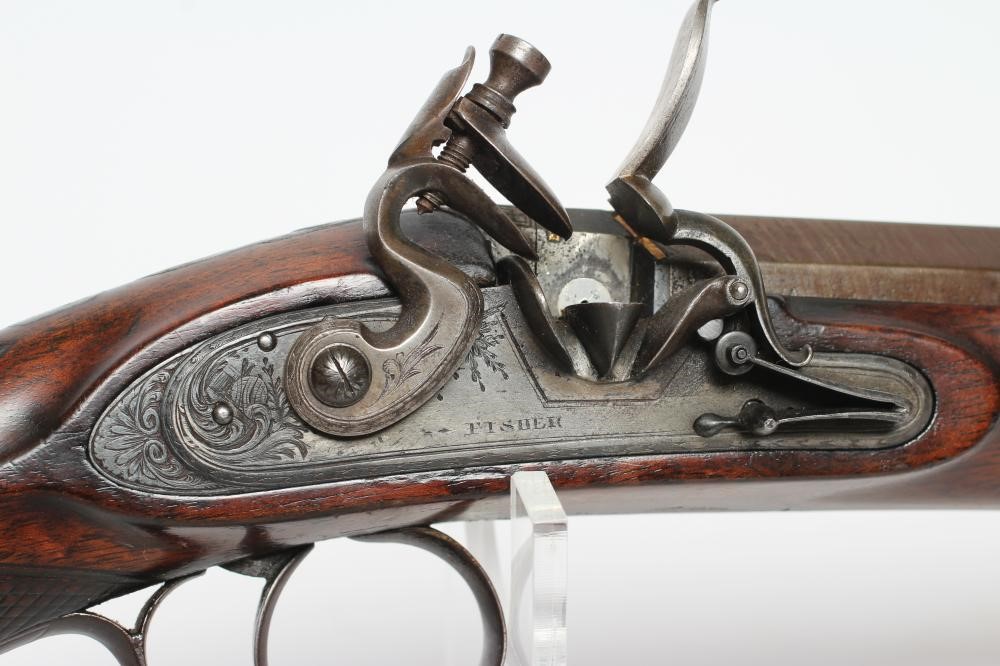 A FLINTLOCK SPORTING GUN by Fisher of London Image