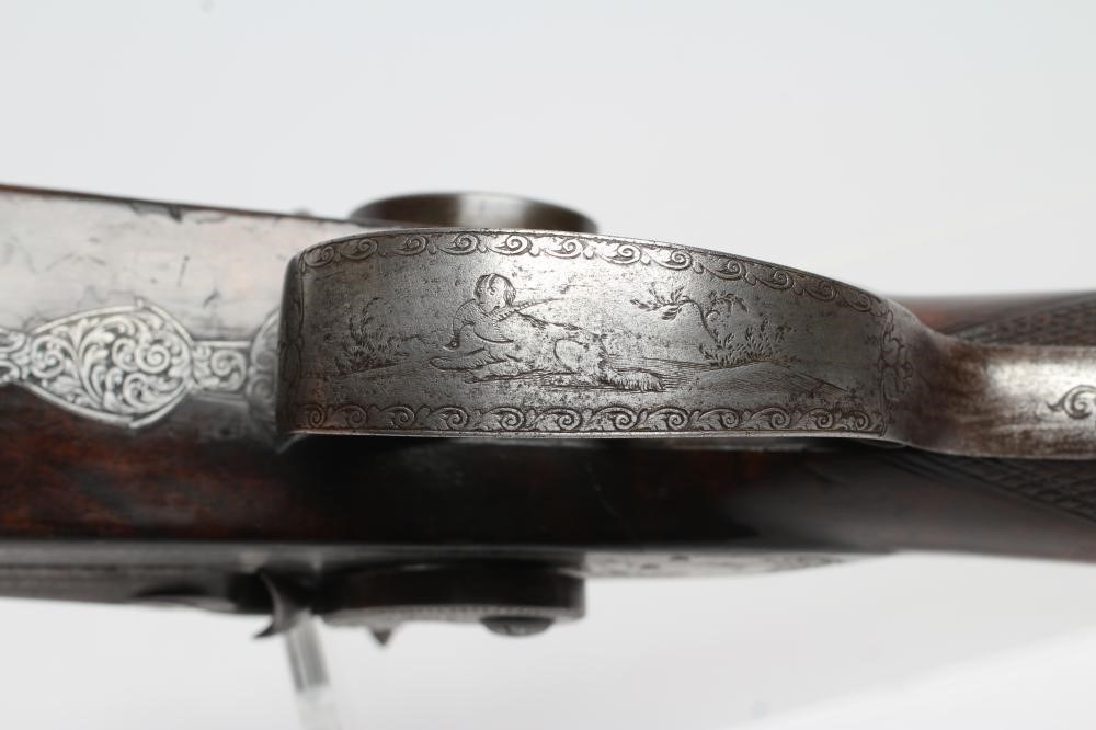 A DOUBLE BARRELLED PERCUSSION SPORTING GUN by Dooley of Liverpool Image