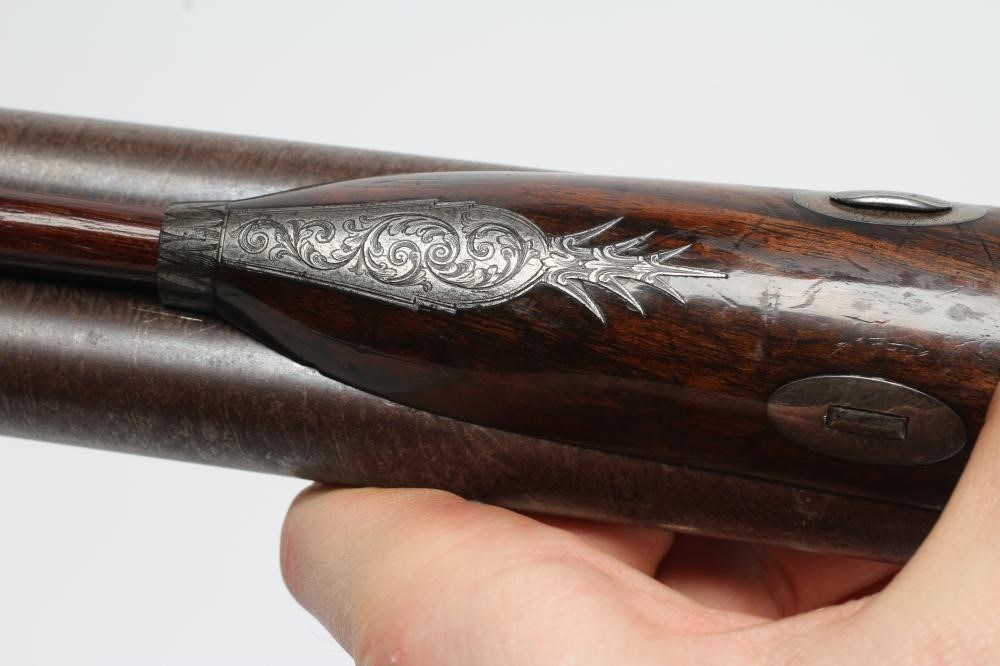 A DOUBLE BARRELLED PERCUSSION SPORTING GUN by Dooley of Liverpool Image