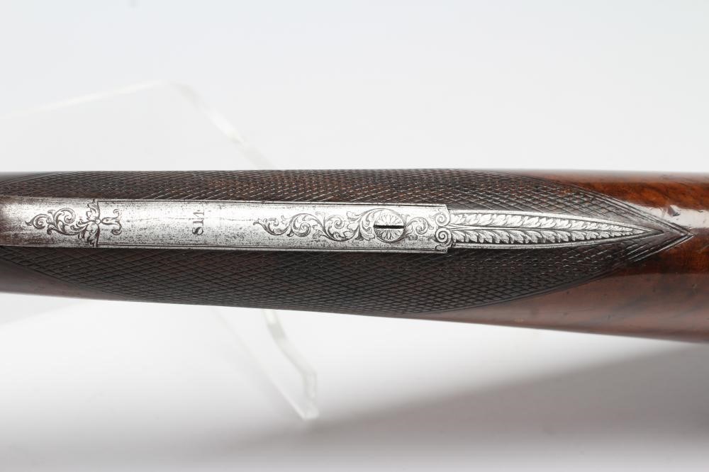 A DOUBLE BARRELLED PERCUSSION SPORTING GUN by Dooley of Liverpool Image