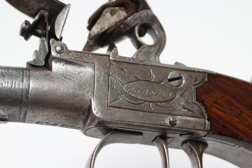 A FLINTLOCK POCKET PISTOL by Jones of London Image