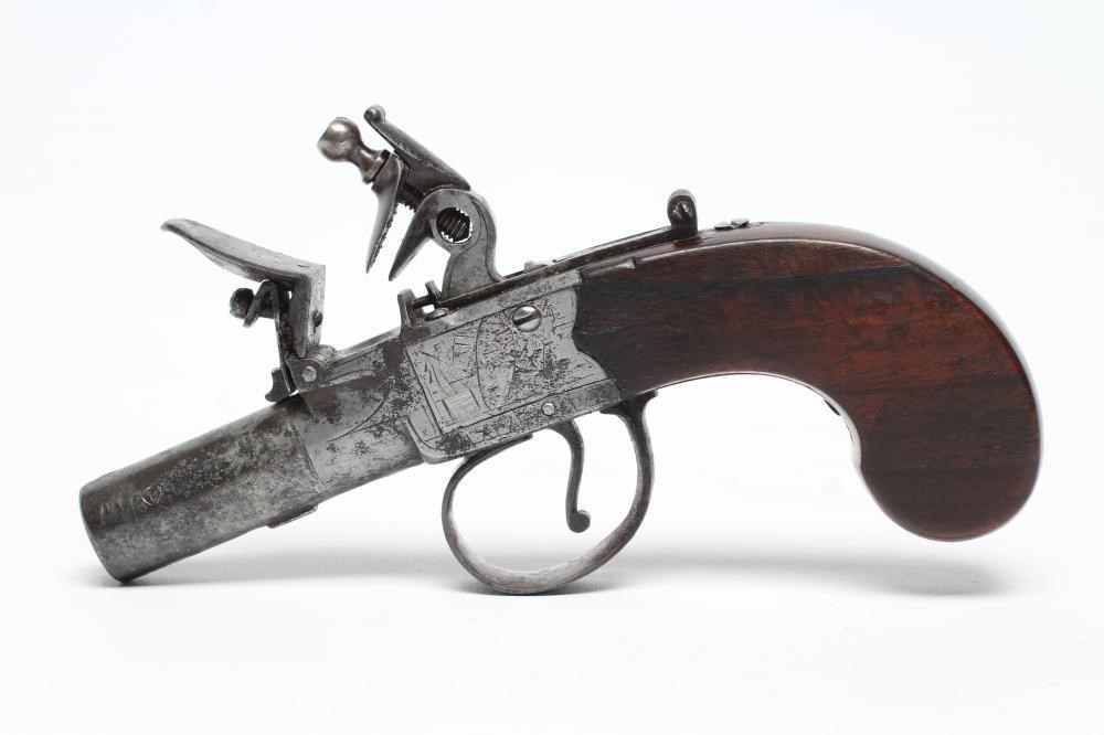 A FLINTLOCK POCKET PISTOL Image