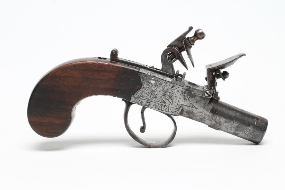 A FLINTLOCK POCKET PISTOL Image