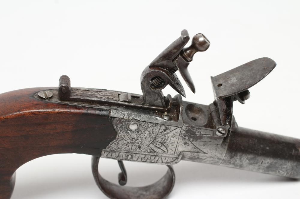 A FLINTLOCK POCKET PISTOL Image