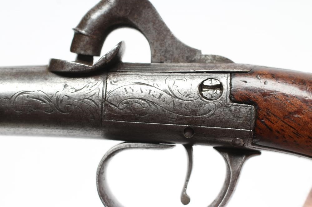 A QUEEN ANNE STYLE PERCUSSION PISTOL by Barbar of London Image