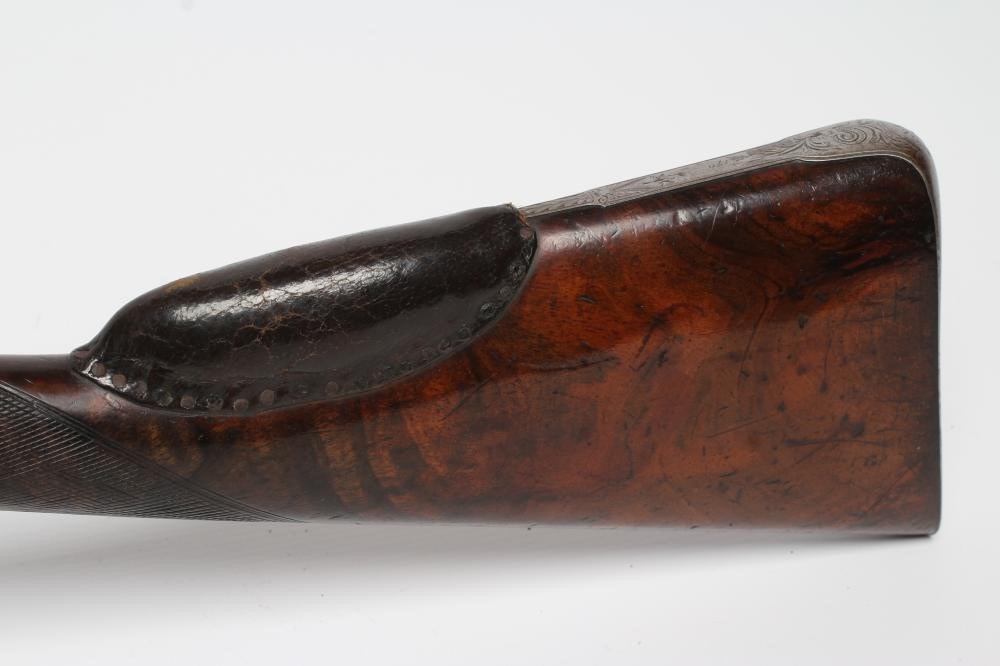A DOUBLE BARRELLED PERCUSSION SPORTING SHOTGUN by Collins of London Image