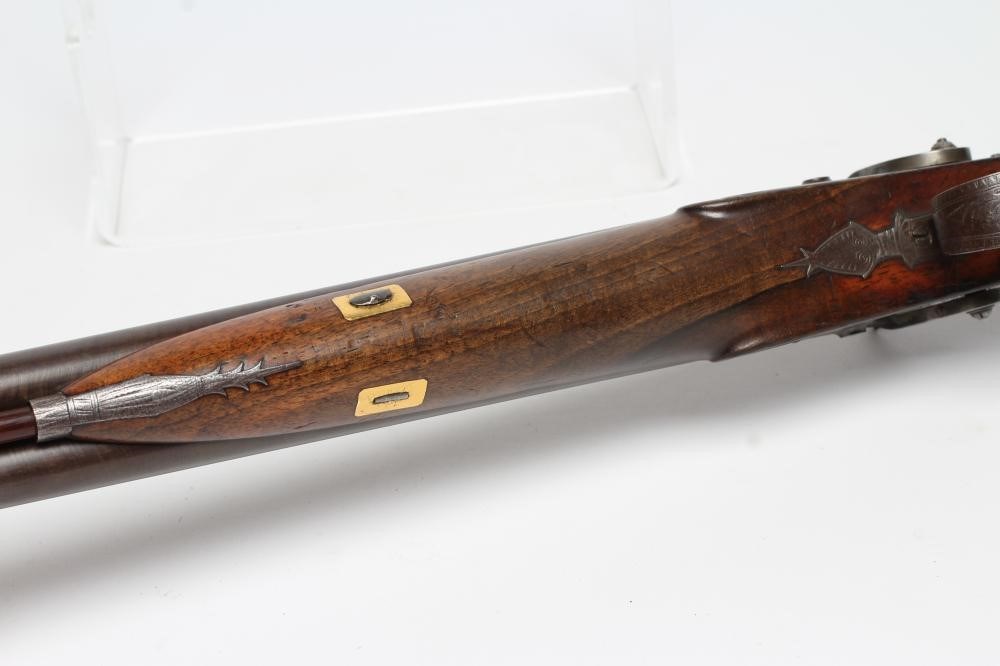 A DOUBLE BARRELLED PERCUSSION SPORTING SHOTGUN by Collins of London Image